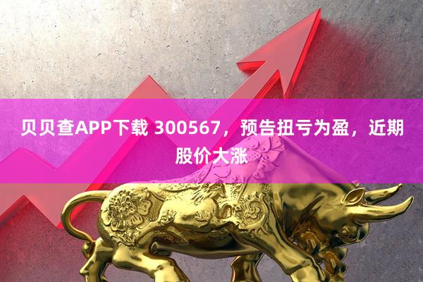 贝贝查APP下载 300567，预告扭亏为盈，近期股价大涨