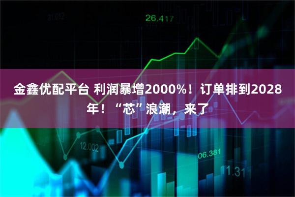 金鑫优配平台 利润暴增2000%！订单排到2028年！“芯”浪潮，来了